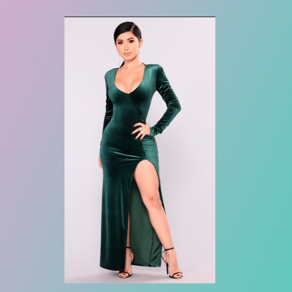 NWT 
Love Sex Magic Velvet Dress - Hunter